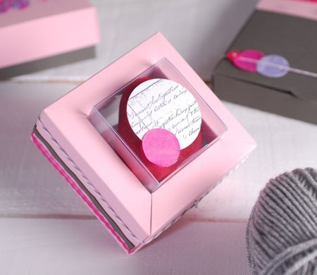 Scatolina Rosa Trasparente per Inviti e Bomboniere | SelfPackaging