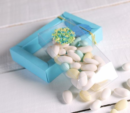Blue gift box for baptism presents