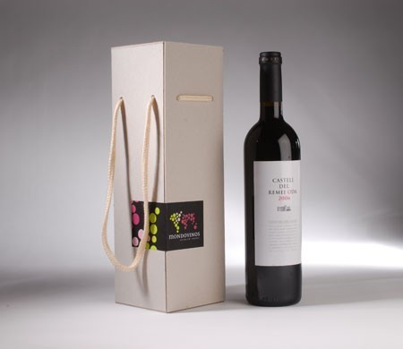 Caja para botella con cordón Caja para botella con cordón