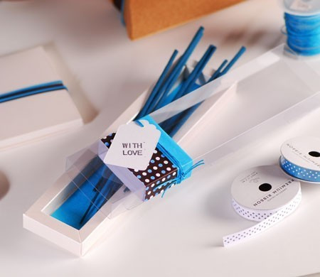 Box für Räucherstäbchen mit transparenter Banderole