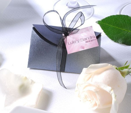 Caja Plateada para Detallas de Boda