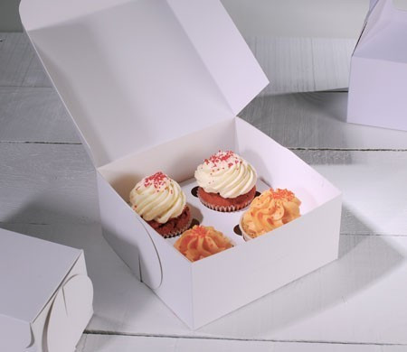 Caja para Cupcakes con Decoración Corazón Caja para Cupcakes con Decoración Corazón