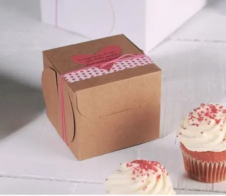 Caja para un cupcake decorada