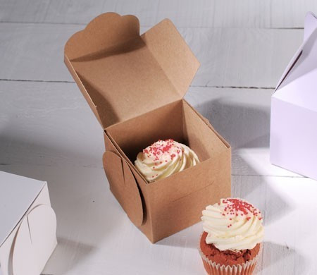 Caja Decorada para Un Cupcake Caja Decorada para Un Cupcake