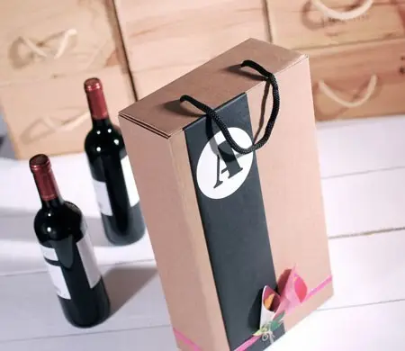 Box for wine with floral...
