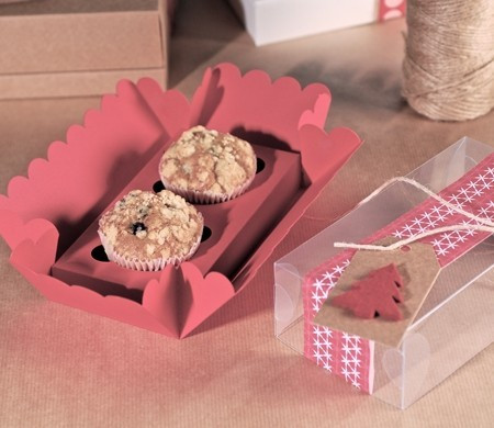 Scatolina per due cupcake natalizie