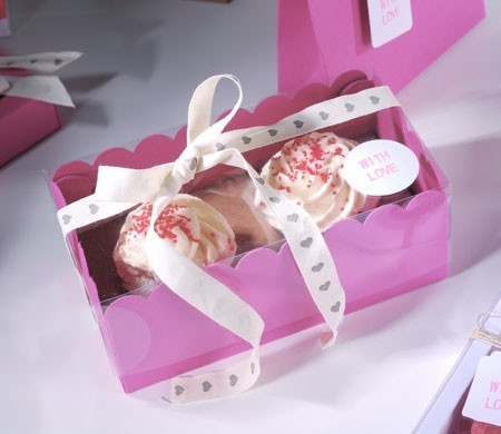 Cajita para Cupcakes con Corazones
