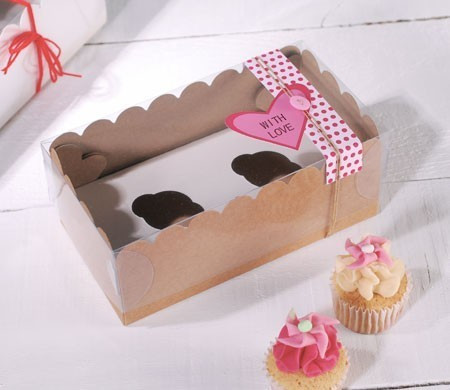 Box for 2 mini cupcakes