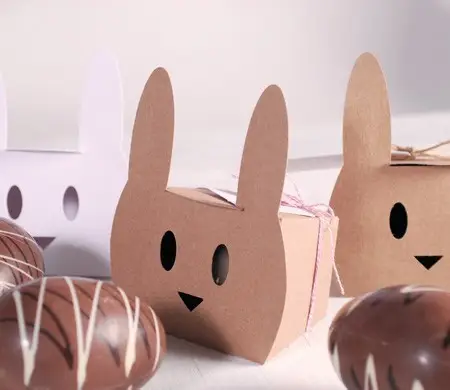 Rabbit-shaped box with...
