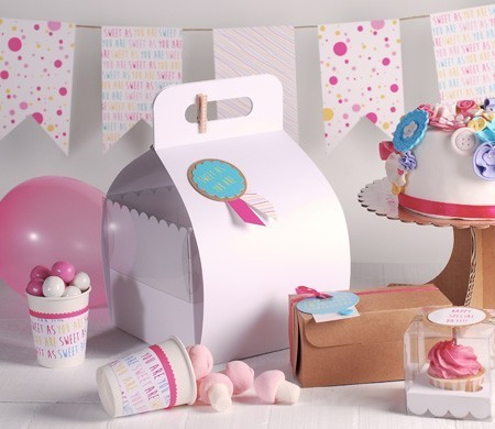 White box with handle for cakes