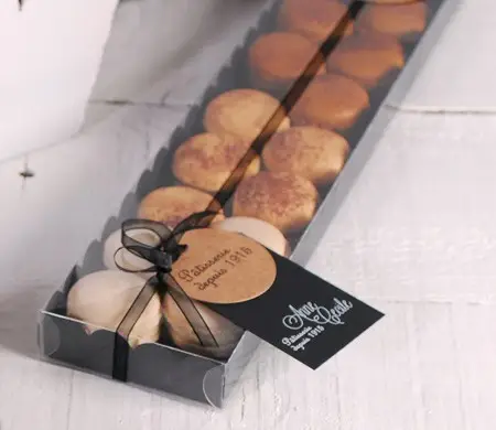 Caja alargada para macarons