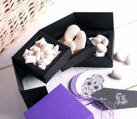 Box with compartments for sweets