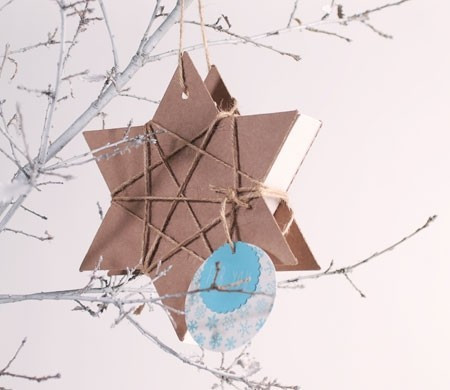 Christmas box in the shape of a star