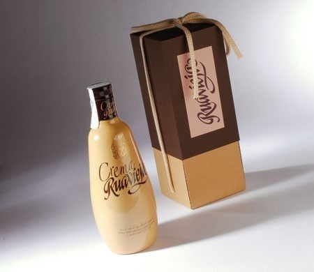 Boîte à Bouteille de Liqueur avec Étiquette Imprimée