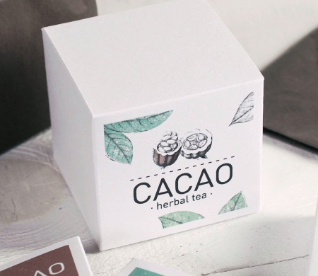 Printed square tea box