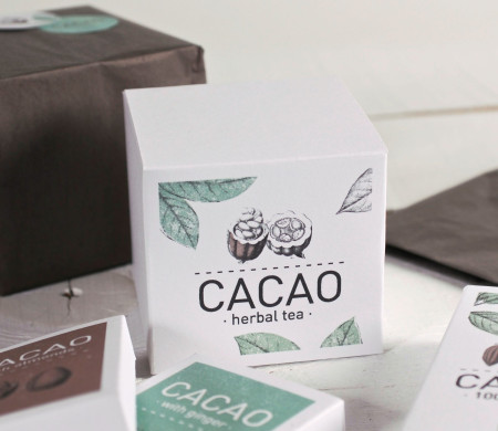 Printed square tea box