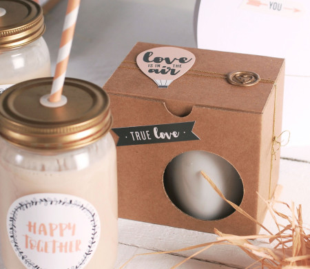 Boîte Décorée pour Tasses pour la Saint Valentin