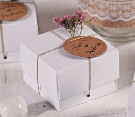 Scatola color  bianco per matrimoni