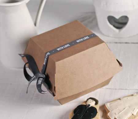 With Love Hamburger Box | Romantic Kraft Packaging Design