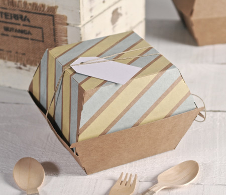 Boîte pour Hamburgers Décorée avec des Washi Tapes Boîte pour Hamburgers Décorée avec des Washi Tapes