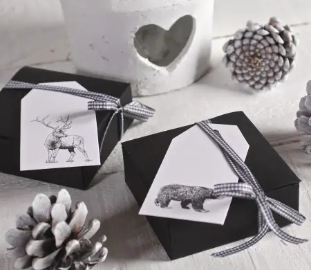 Box gift decorated with...