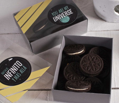 Box for Sweets Decorated with a "Universe" Style