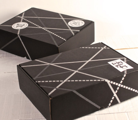 Scatola rettangolare "Felice" con 3 washi tapes