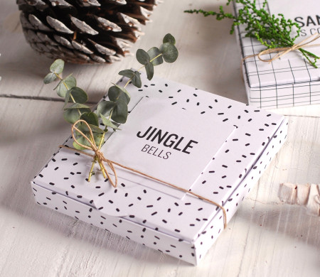 Caja Plana Navideña Decorada Caja Plana Navideña Decorada