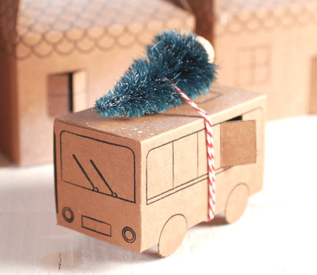 Caja en Forma de Auto para Navidad Caja en Forma de Auto para Navidad