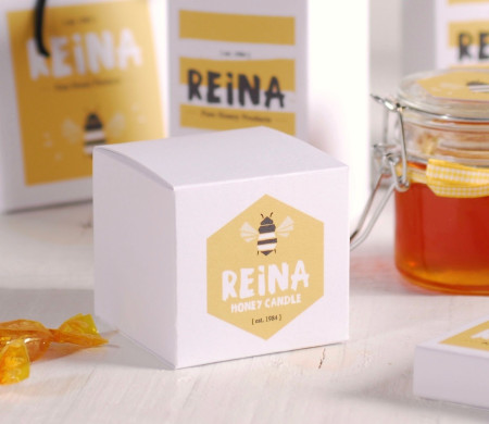 Quadratische Box mit Logo | Kosmetik und Kerzen
