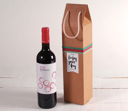 Boîte à Vin avec une Anse. Offrez une Bouteille avec cette Boîte! 