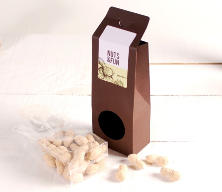 Boîte fruits secs avec fenêtre | Packaging alimentaire