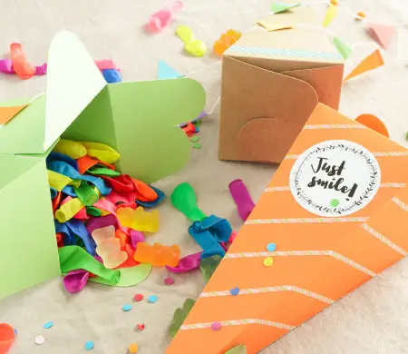 Cone-shaped box for candy,...