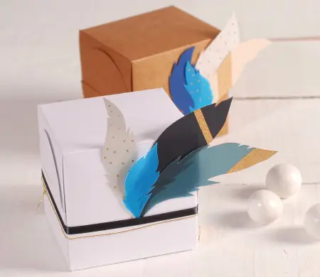 Square box for candles,...