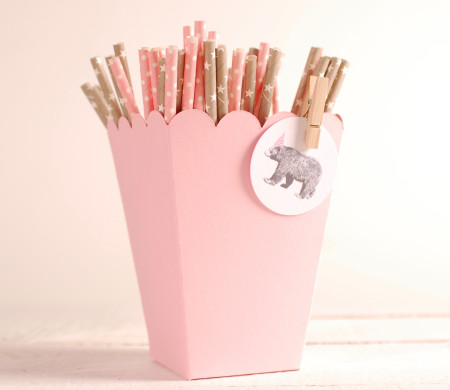 Boîte pour crayons décorée