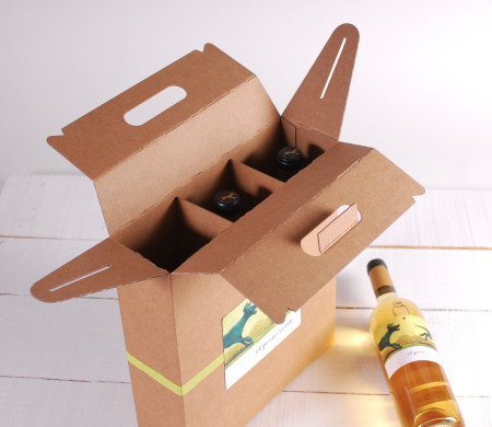 Decorated 3 bottle wine box