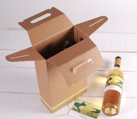 Decorated 2 bottle wine box