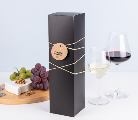 Mattschwarze Weinschachtel