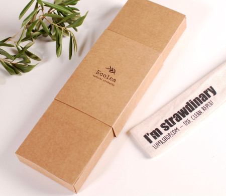 Caja de cartón para pajitas reutilizables Caja de cartón para pajitas reutilizables
