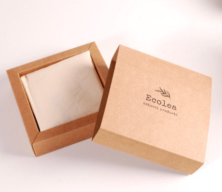 Cardboard box for fabric bags and handkerchiefs