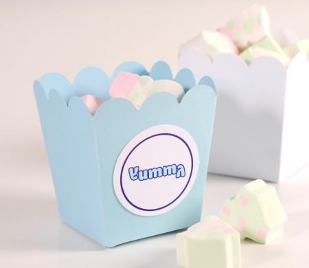 Caja con bordes redondos para dulces Caja con bordes redondos para dulces