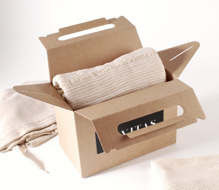 Boîte à pique-nique pour vêtements en carton kraft