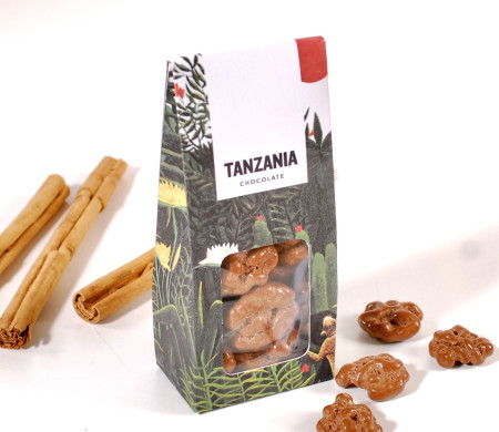 Scatola per snack al cioccolato con finestra