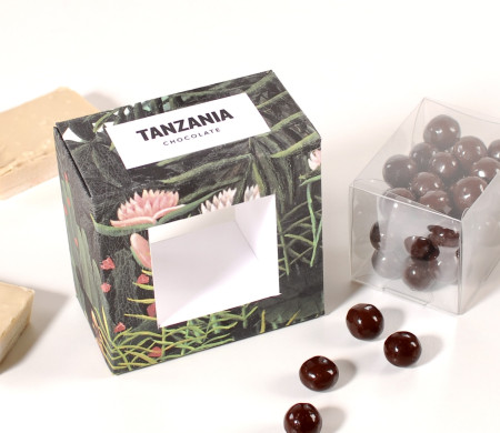 Transparent box for chocolate balls