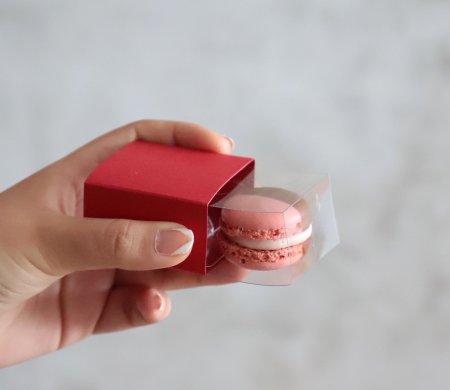 Caja unitaria para un macaron Caja unitaria para un macaron