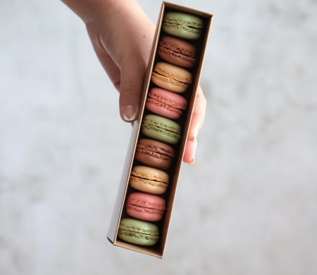 Boîte en carton pour les assortiments de macarons