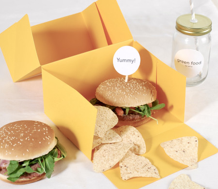 Boîte d'aliments à emporter pour hamburgers