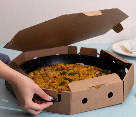 Boîte de paella à emporter