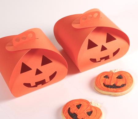 Pumpkin box with terrifying...