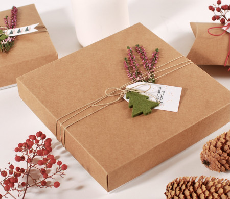 Elegant cardboard box for christmas gifts